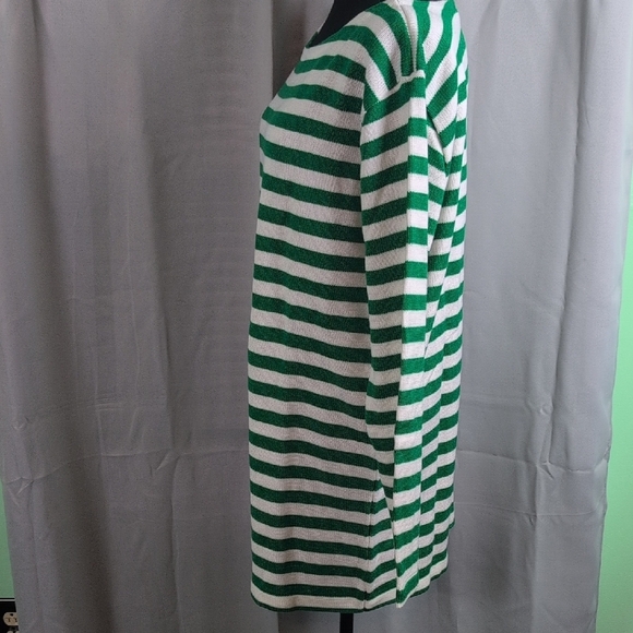 Green and White Striped Tunic Top with Long Sleeves. NWT. XL - Picture 3 of 6